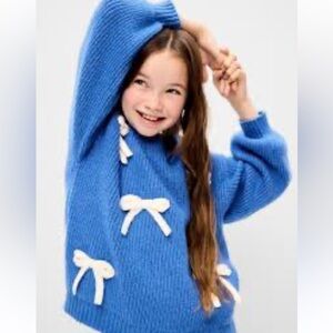Old Navy Blue Bow Sweater NWOT